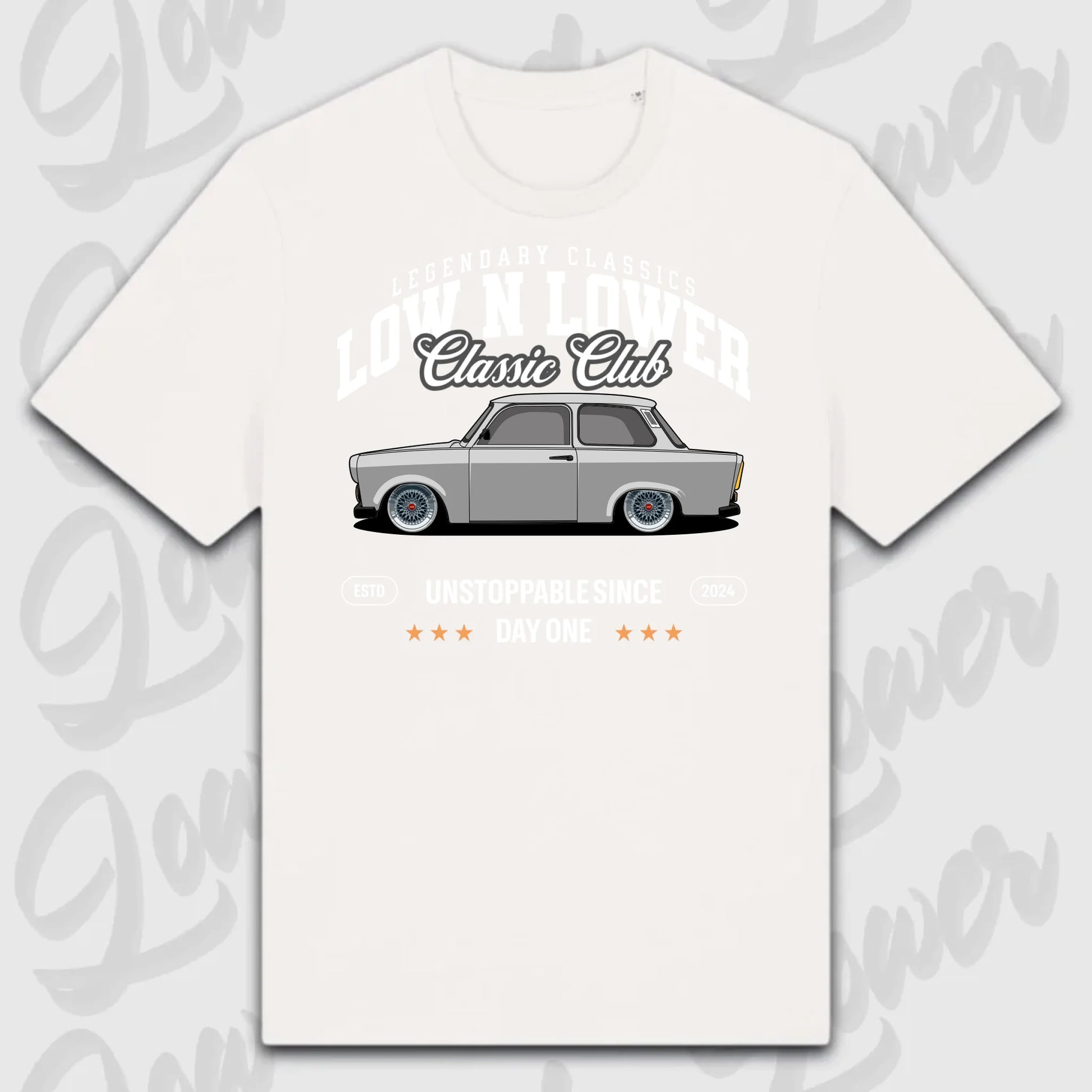 T-Shirt Tuning Cars, Personalisiert Weiß, VW, BMW, Audi, Mercedes, Autos