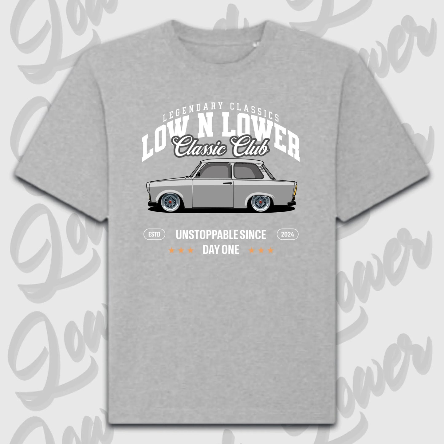 T-Shirt Personalisiert grau, VW, BMW, Mercedes, Audi