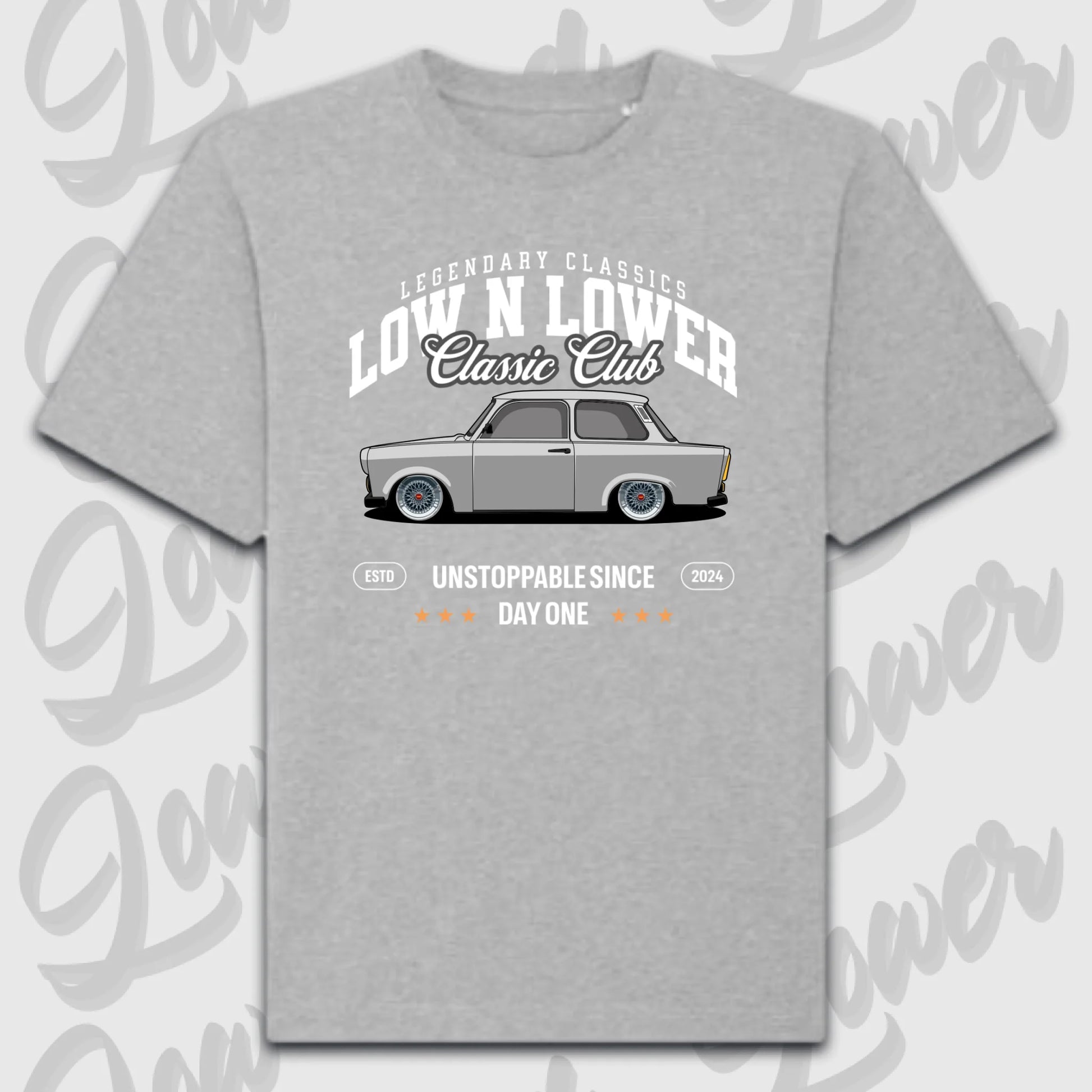 T-Shirt Personalisiert grau, VW, BMW, Mercedes, Audi