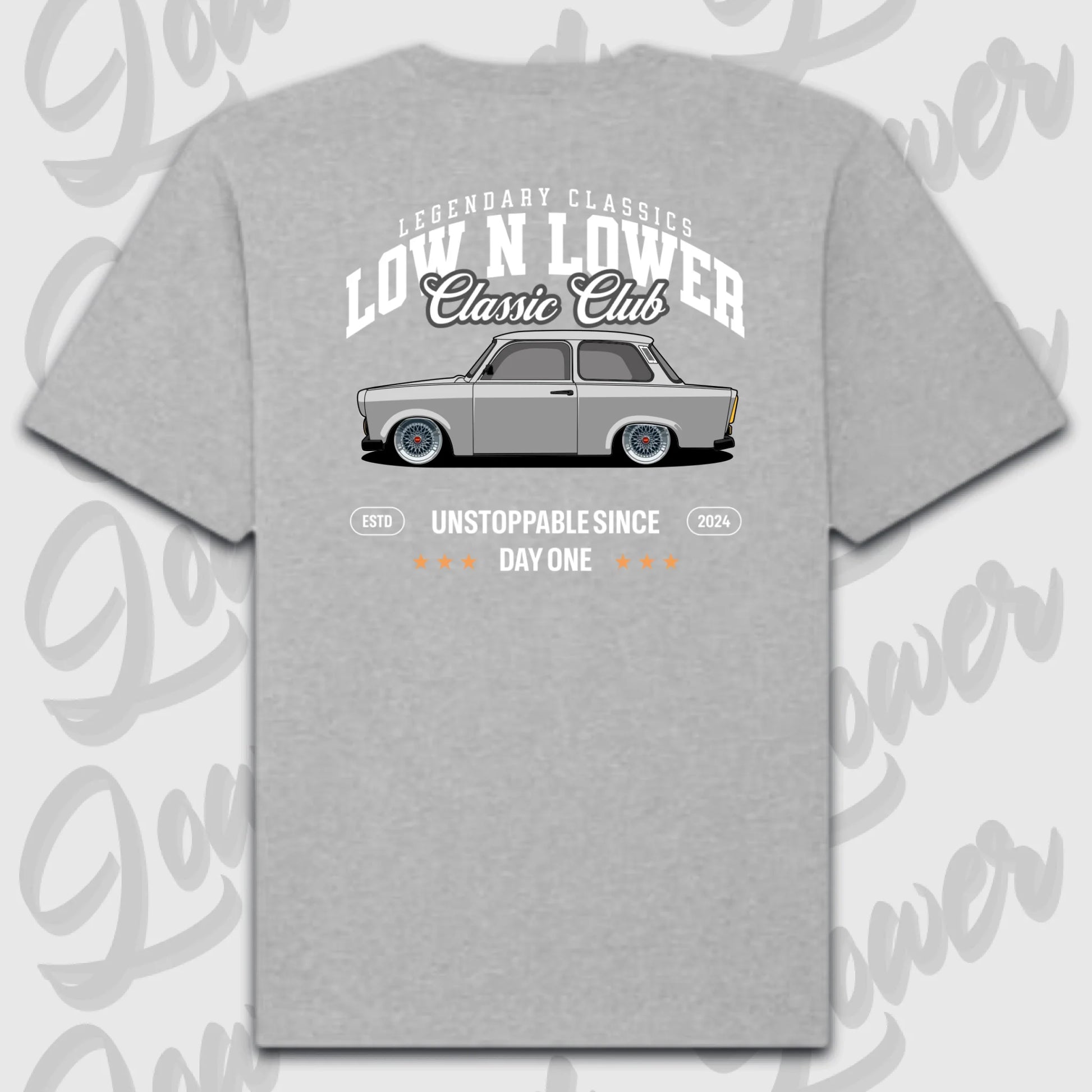 T-Shirt Personalisiert grau, VW, BMW, Mercedes, Audi
