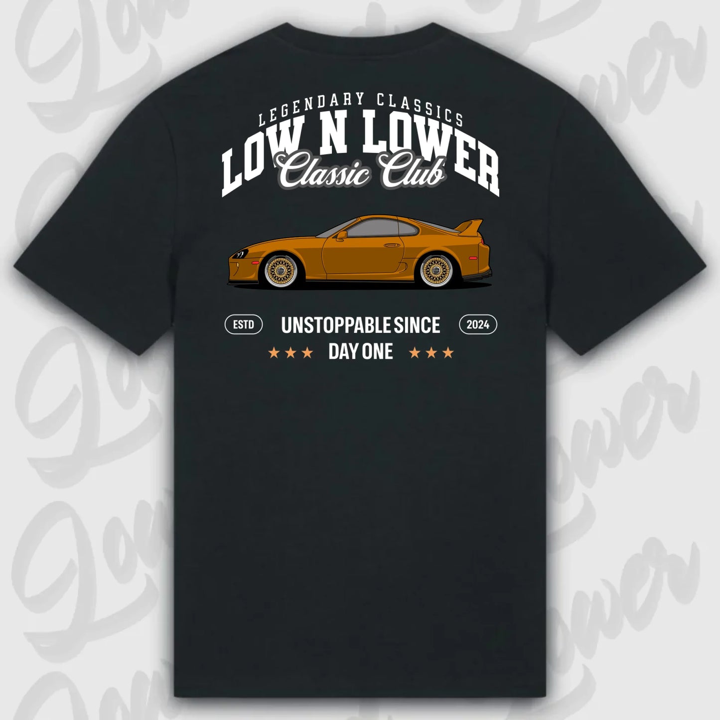T-Shirt Tuning Cars, Personalisiert Schwarz Rückseite, VW, BMW, Audi, Mercedes, Autos