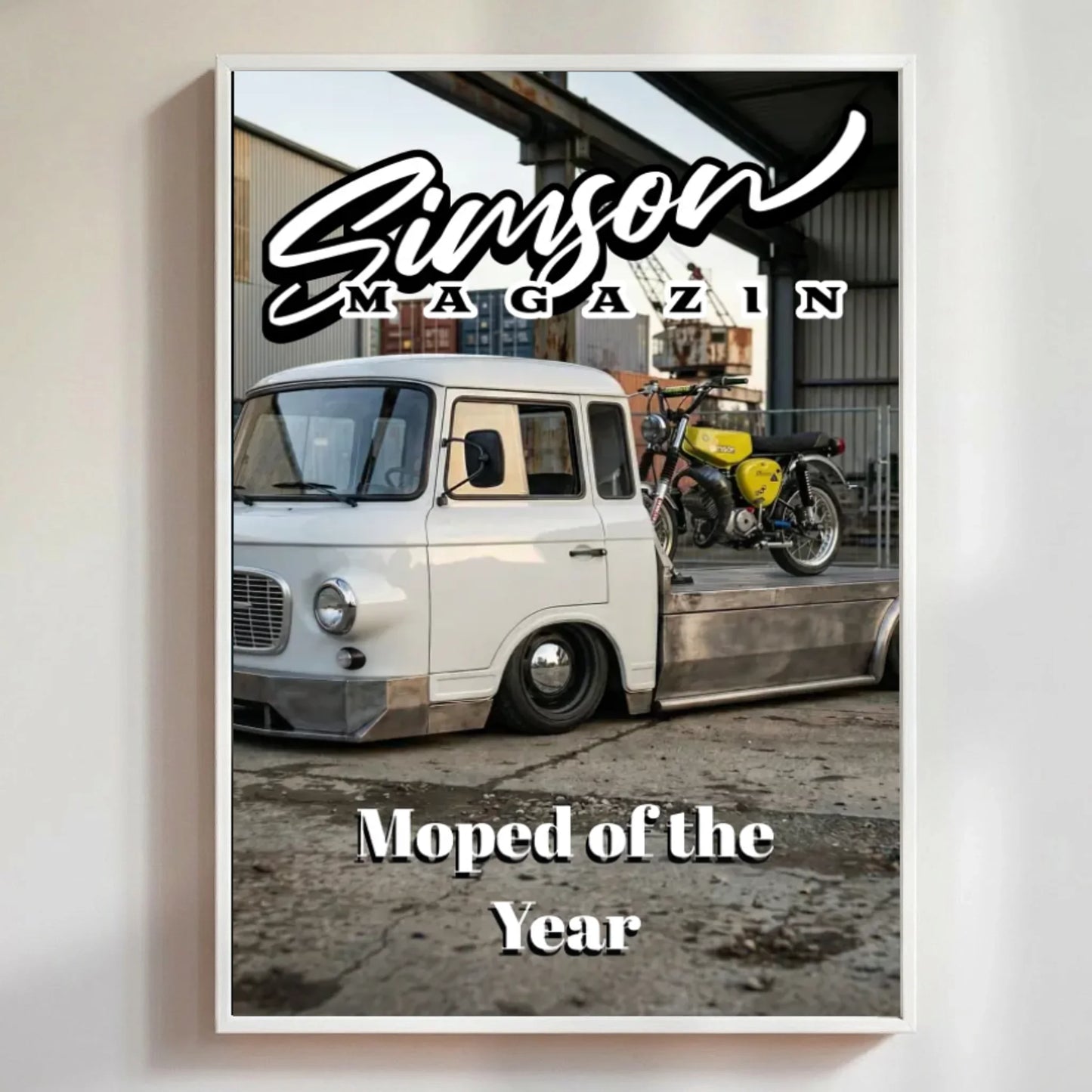 Personalisiertes Moped Poster im hochwertigen Rahmen