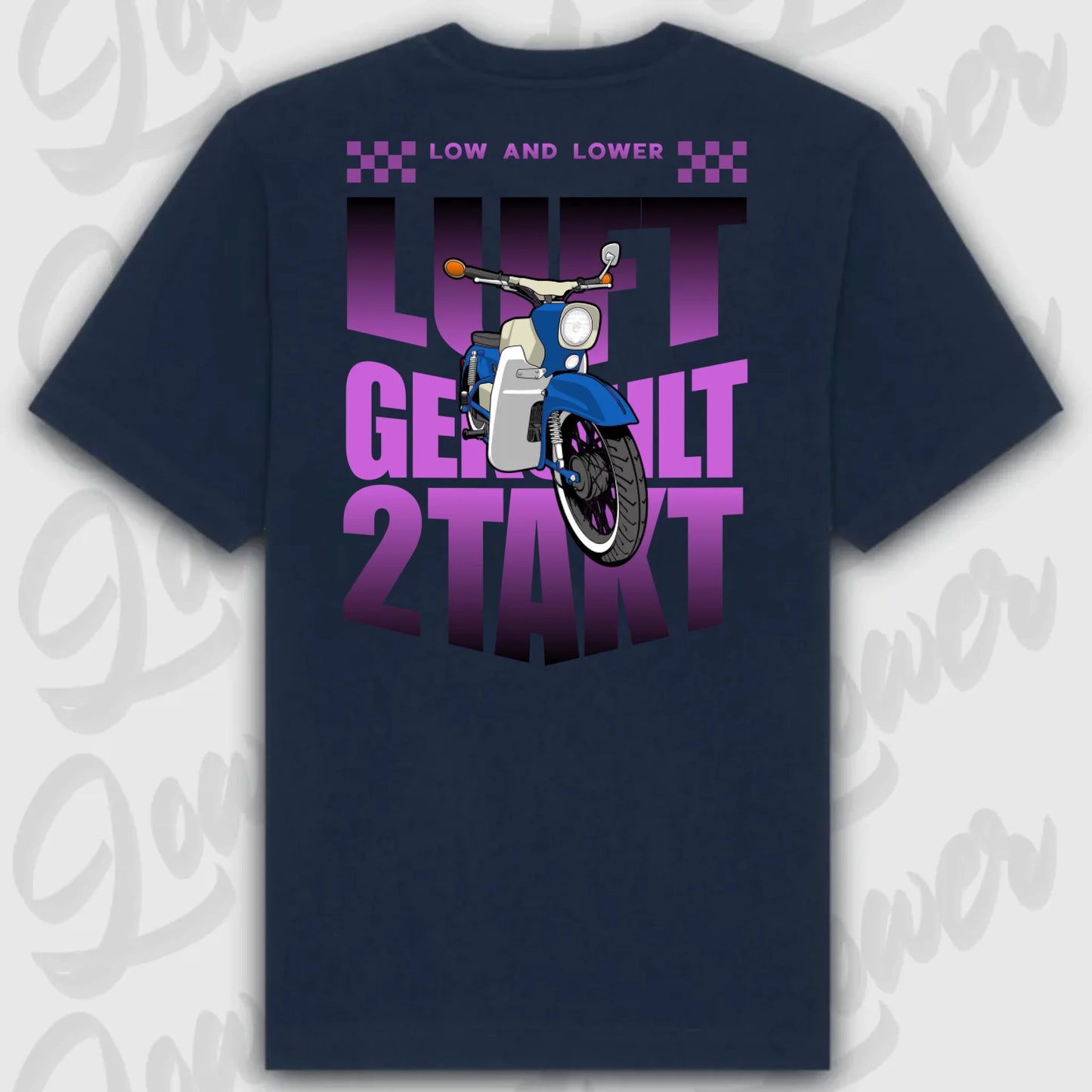 T-Shirt Tuning Cars, Personalisiert Blau Rückseite, VW, B