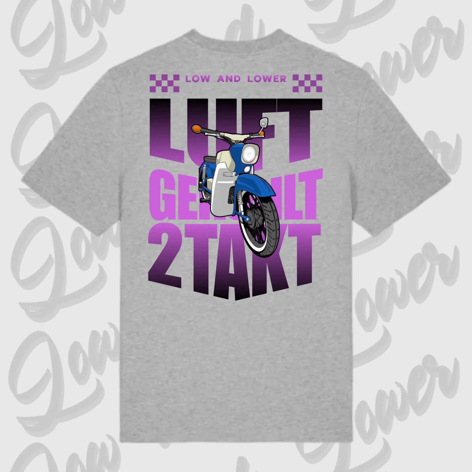 T-Shirt Tuning Cars, Personalisiert grau Rückseite, VW, B