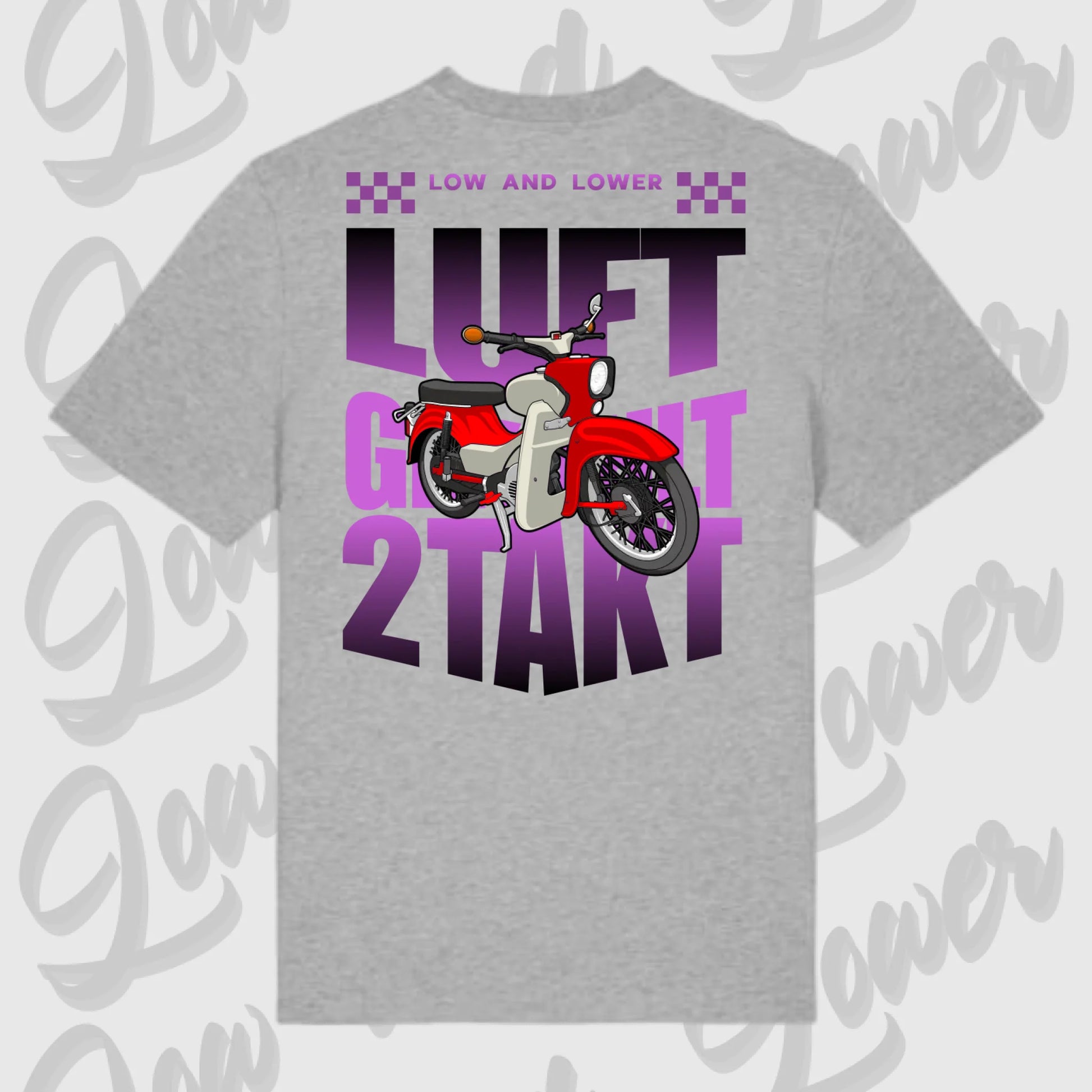 T-Shirt Tuning Cars, Personalisiert grau Rückseite, VW, B