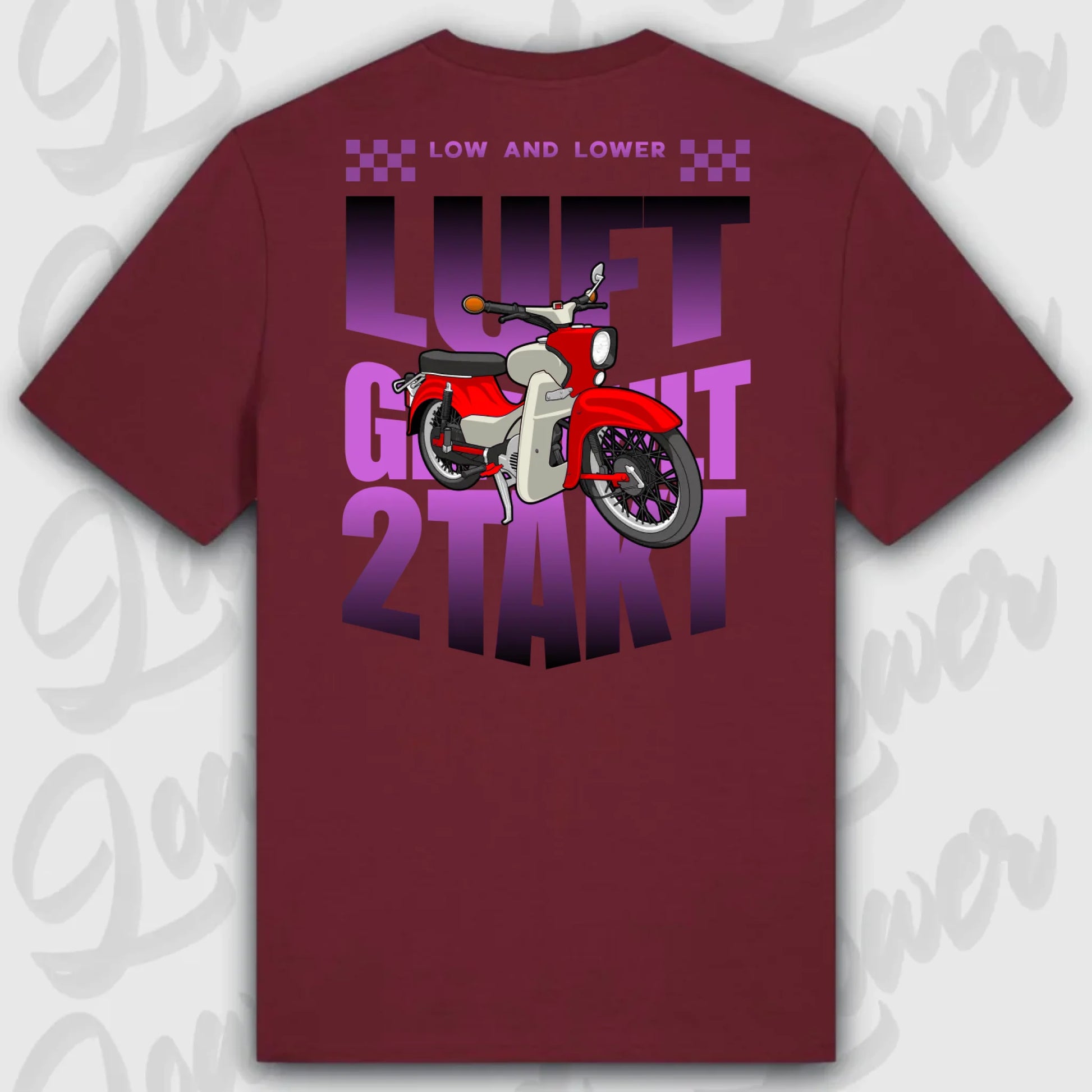 T-Shirt Tuning Cars, Personalisiert Rot Rückseite, VW, B