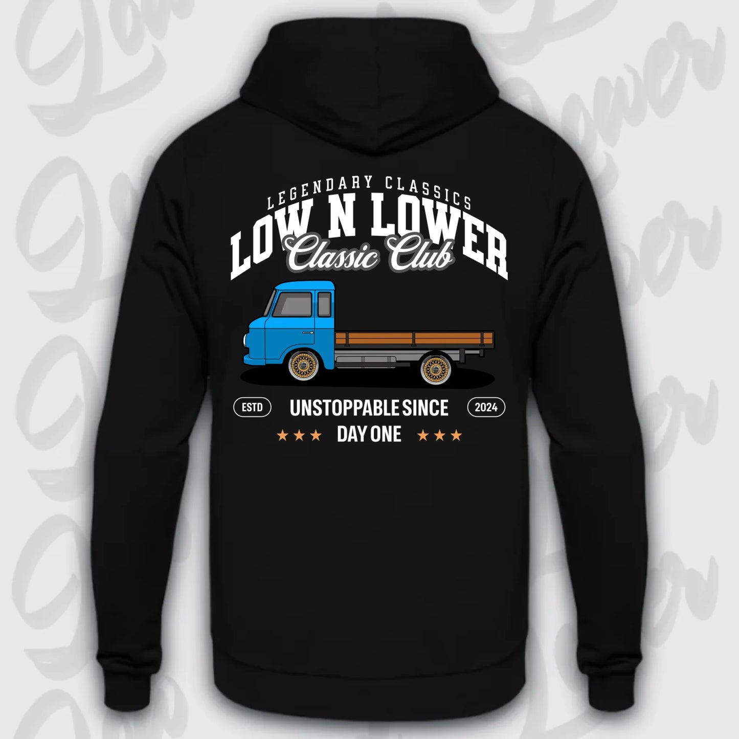Mockup Stand hoodie teeinblue -      