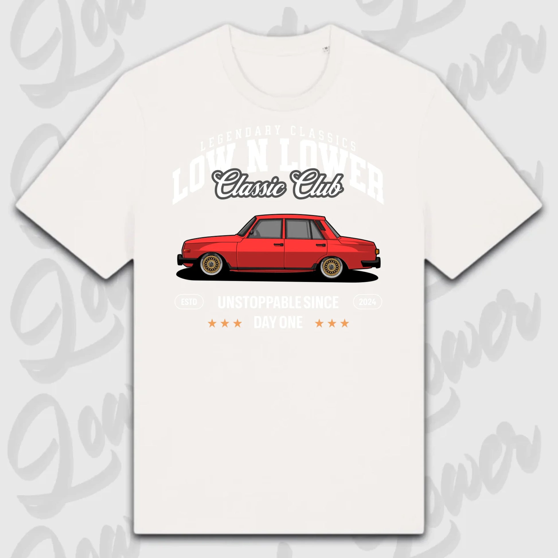 T-Shirt Tuning Cars, Personalisiert Weiß, VW, BMW, Audi, Mercedes, Autos