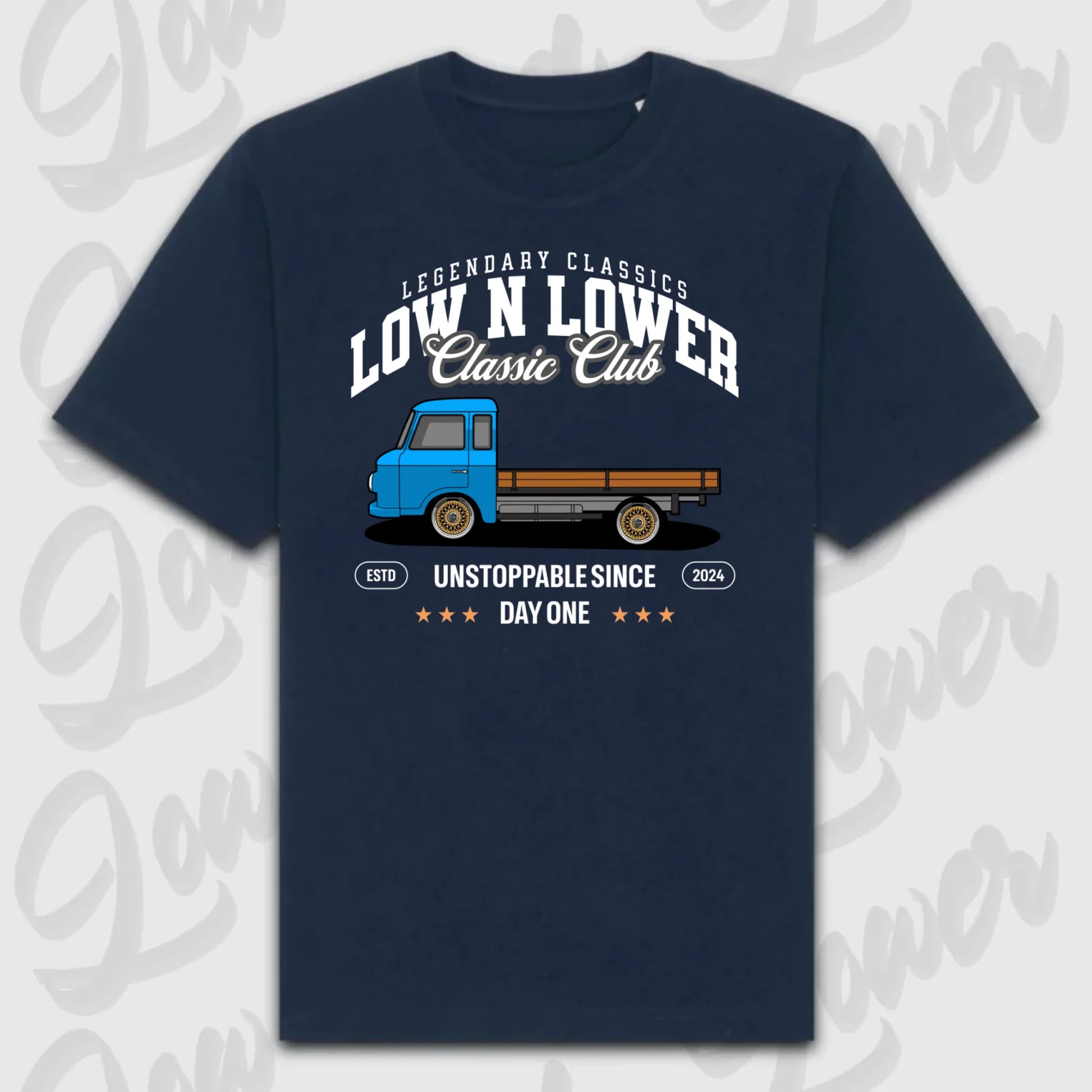 T-Shirt Personalisiert blau, VW, BMW, Mercedes, Audi