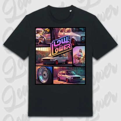 T-Shirt Tuning Cars, Personalisiert Schwarz, VW, BMW, Audi, Mercedes, Autos