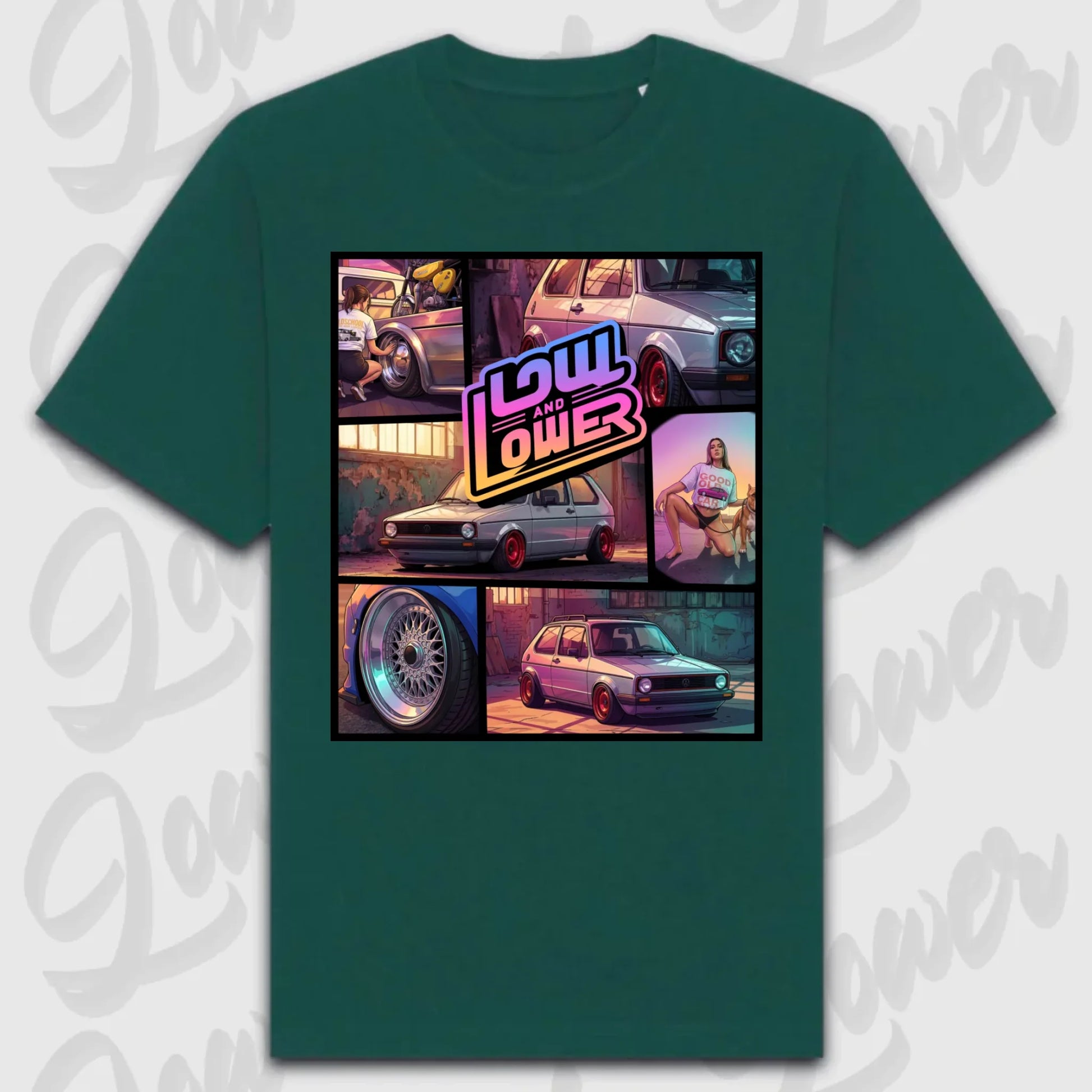T-Shirt Personalisiert grün, VW, BMW, Mercedes, Audi