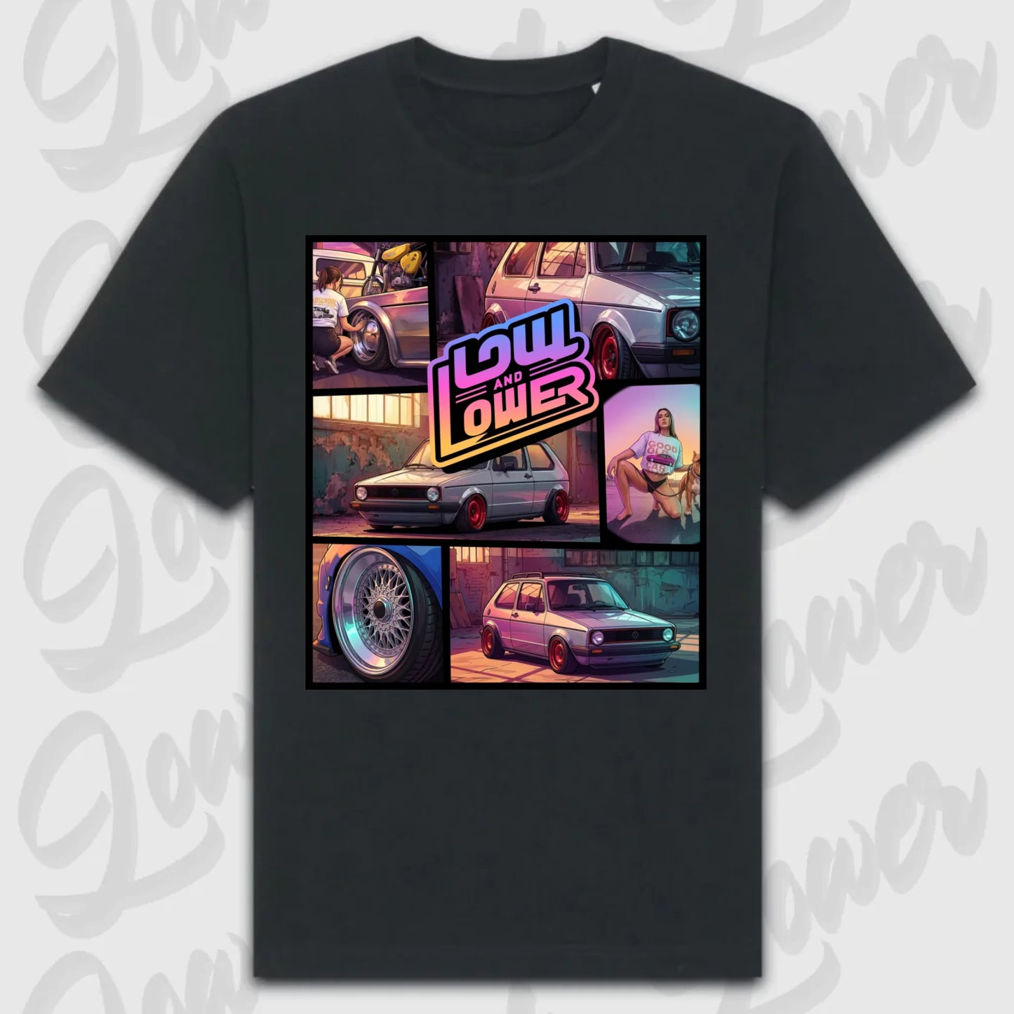 T-Shirt Personalisiert Schwarz, VW, BMW, Mercedes, Audi
