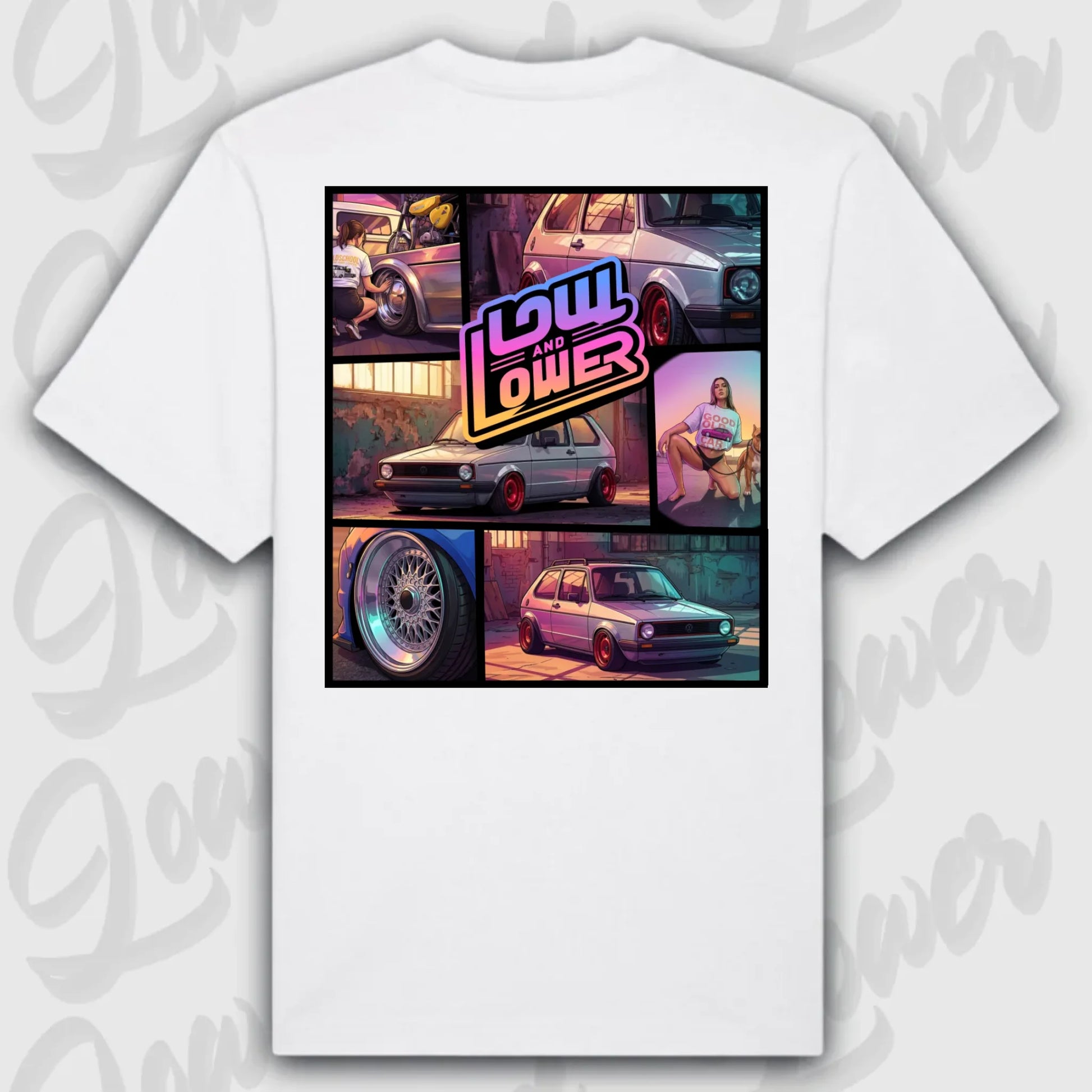 T-Shirt Personalisiert weiß, VW, BMW, Mercedes, Audi