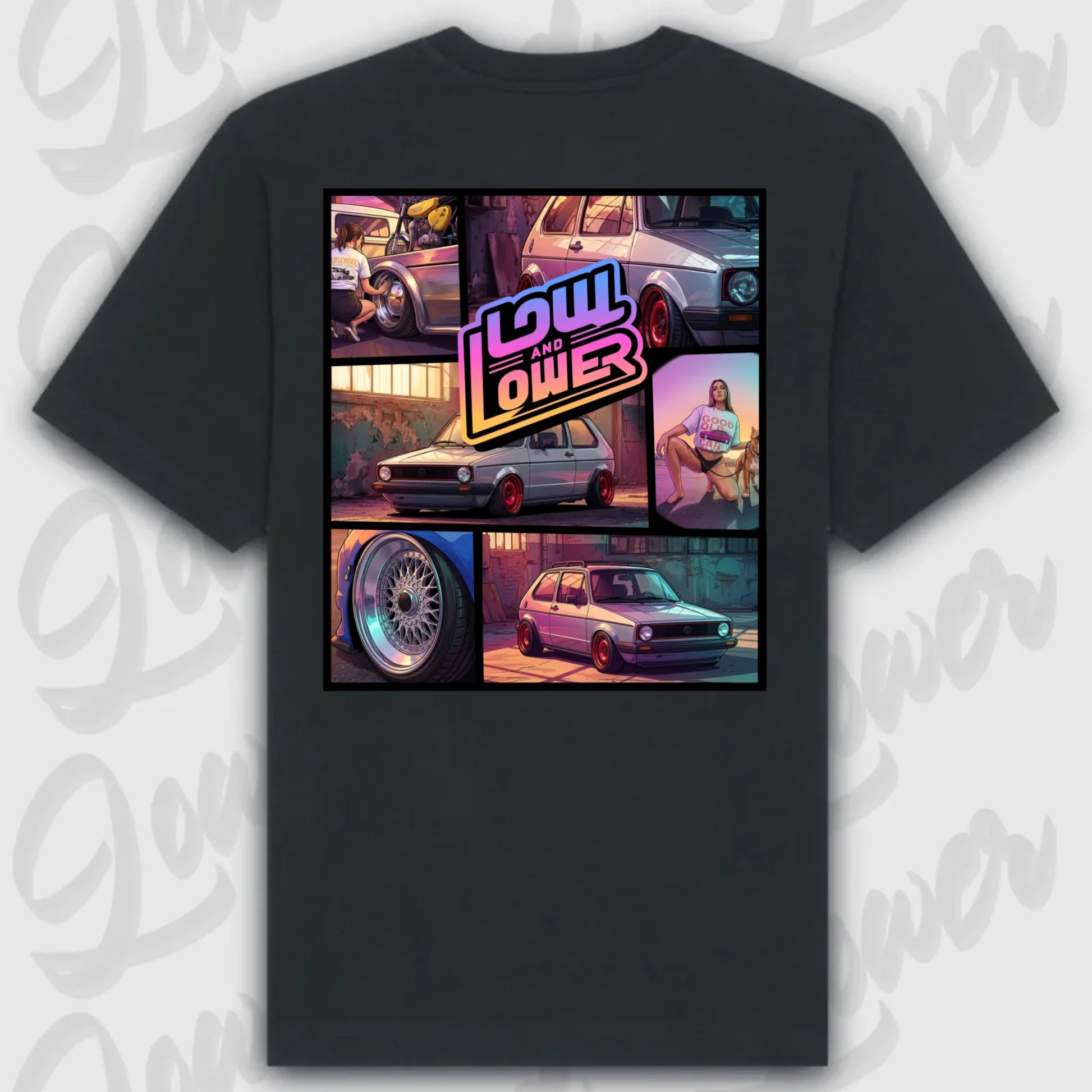 T-Shirt Personalisiert Schwarz, VW, BMW, Mercedes, Audi