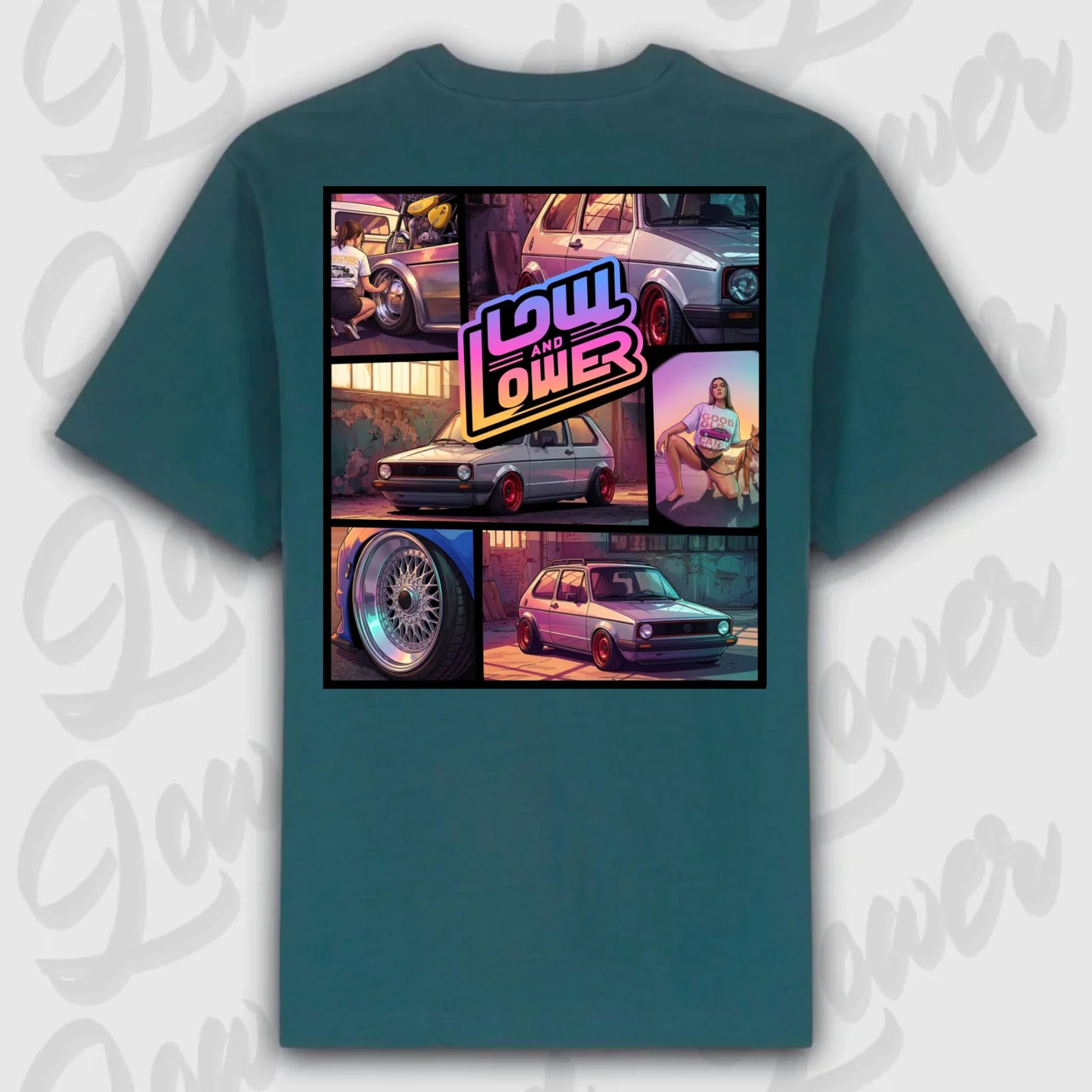 T-Shirt Personalisiert grün, VW, BMW, Mercedes, Audi