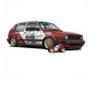 Oversized T-Shirt Artwork dein Fahrzeug Frontansicht mit Automotiv