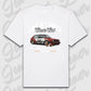 Weißes Oversized T-Shirt Artwork dein Fahrzeug mit personalisiertem Auto-Motiv