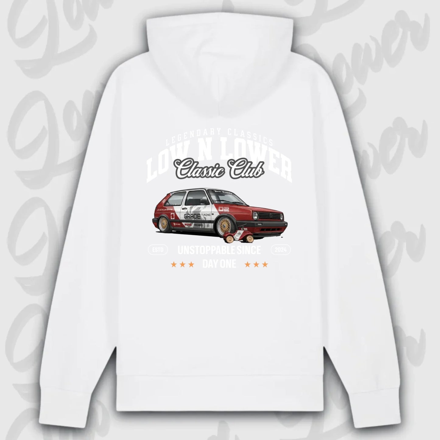 Premium Hoodie Artwork dein Fahrzeug mit personalisiertem Auto-Motiv