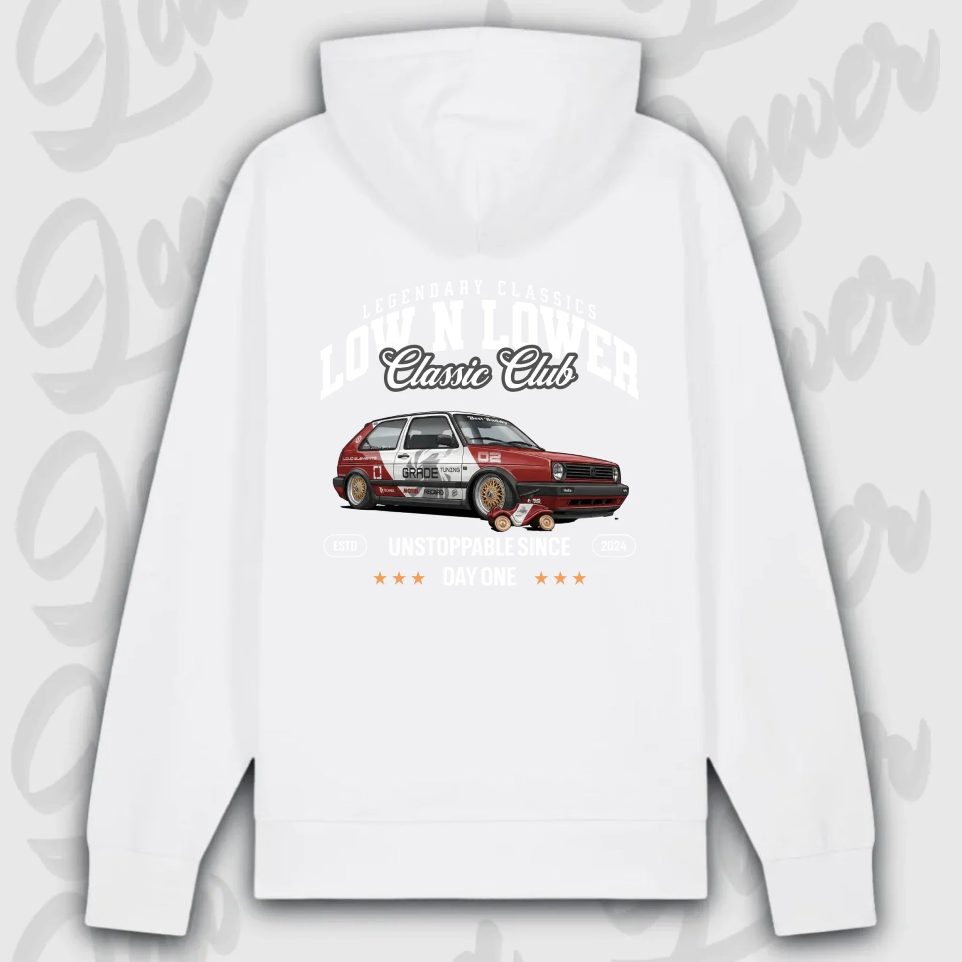 Premium Hoodie Artwork dein Fahrzeug mit personalisiertem Auto-Motiv