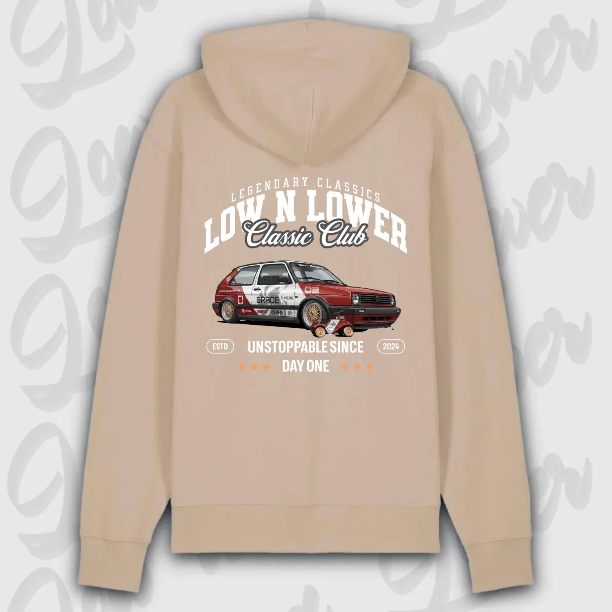 Premium Hoodie Artwork dein Fahrzeug mit individuellem Fahrzeugmotiv