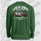 Grüner Sweater Artwork dein Fahrzeug mit Rückendruck