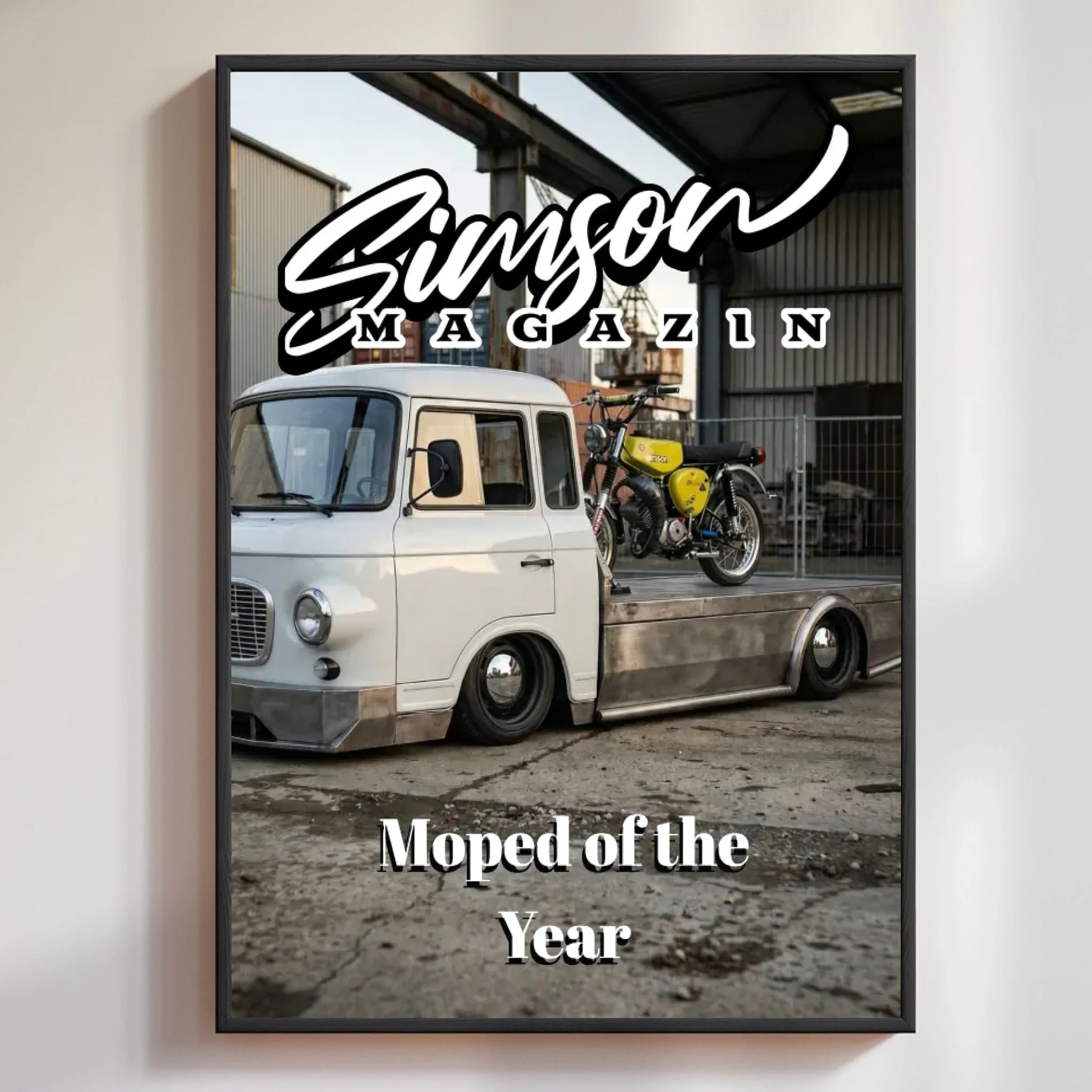 Personalisiertes Moped Magazin Poster als Wandbild
