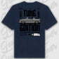 Golf 1 Cabrio T-Shirt Blau Rueckansicht personalisierbar