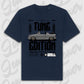 Golf 1 Cabrio Oversized T-Shirt Blau Frontansicht