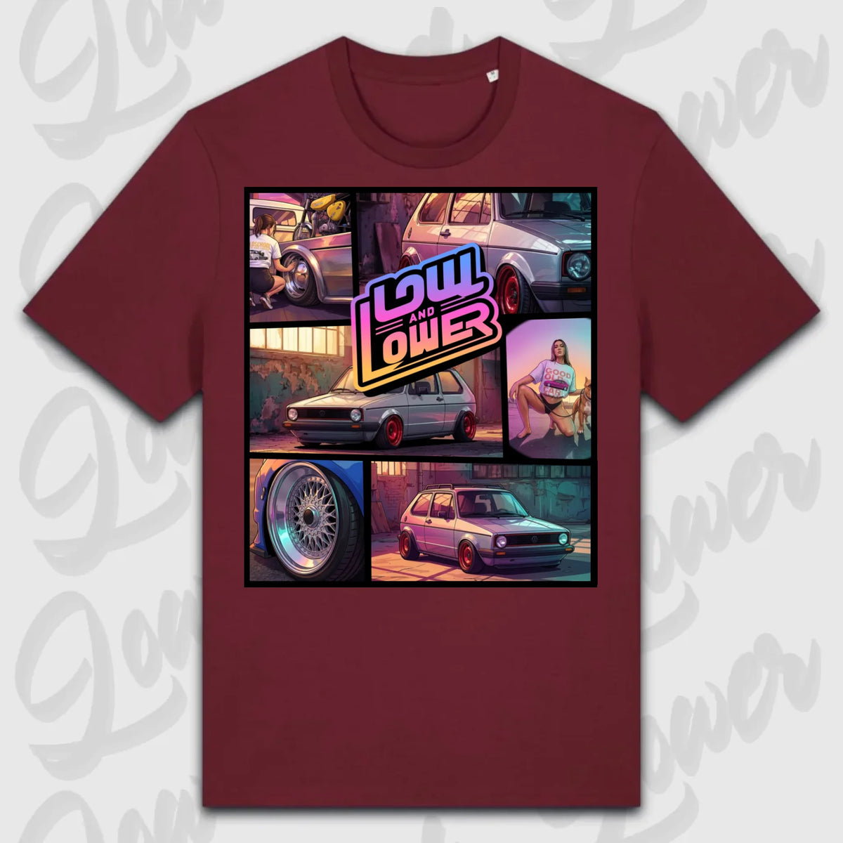 Mission Complete T-Shirt personalisierbar Rot Frontansicht
