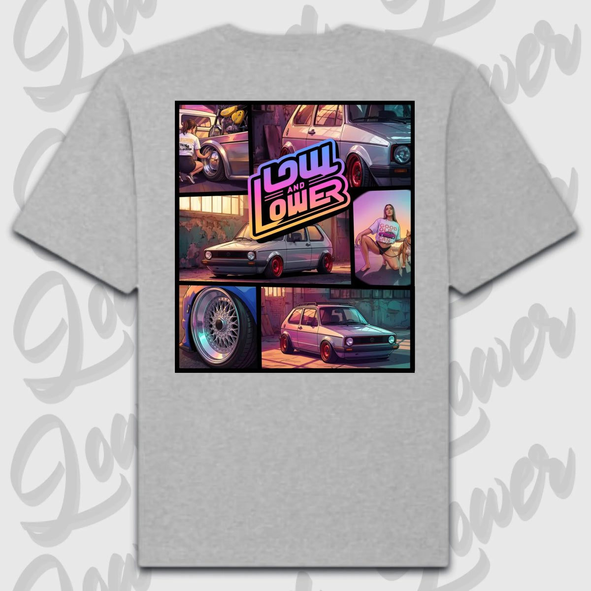 Mission Complete Oversized T-Shirt Grau Rueckansicht