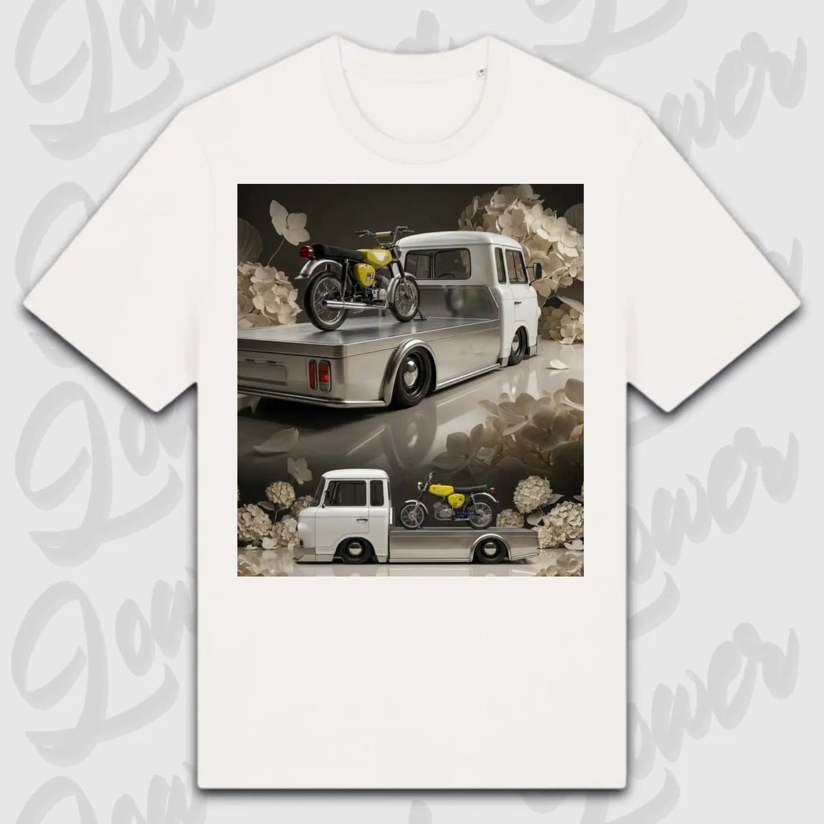 T-Shirt Tuning Cars, Personalisiert Weiß, VW, BMW, Audi, Mercedes, Autos