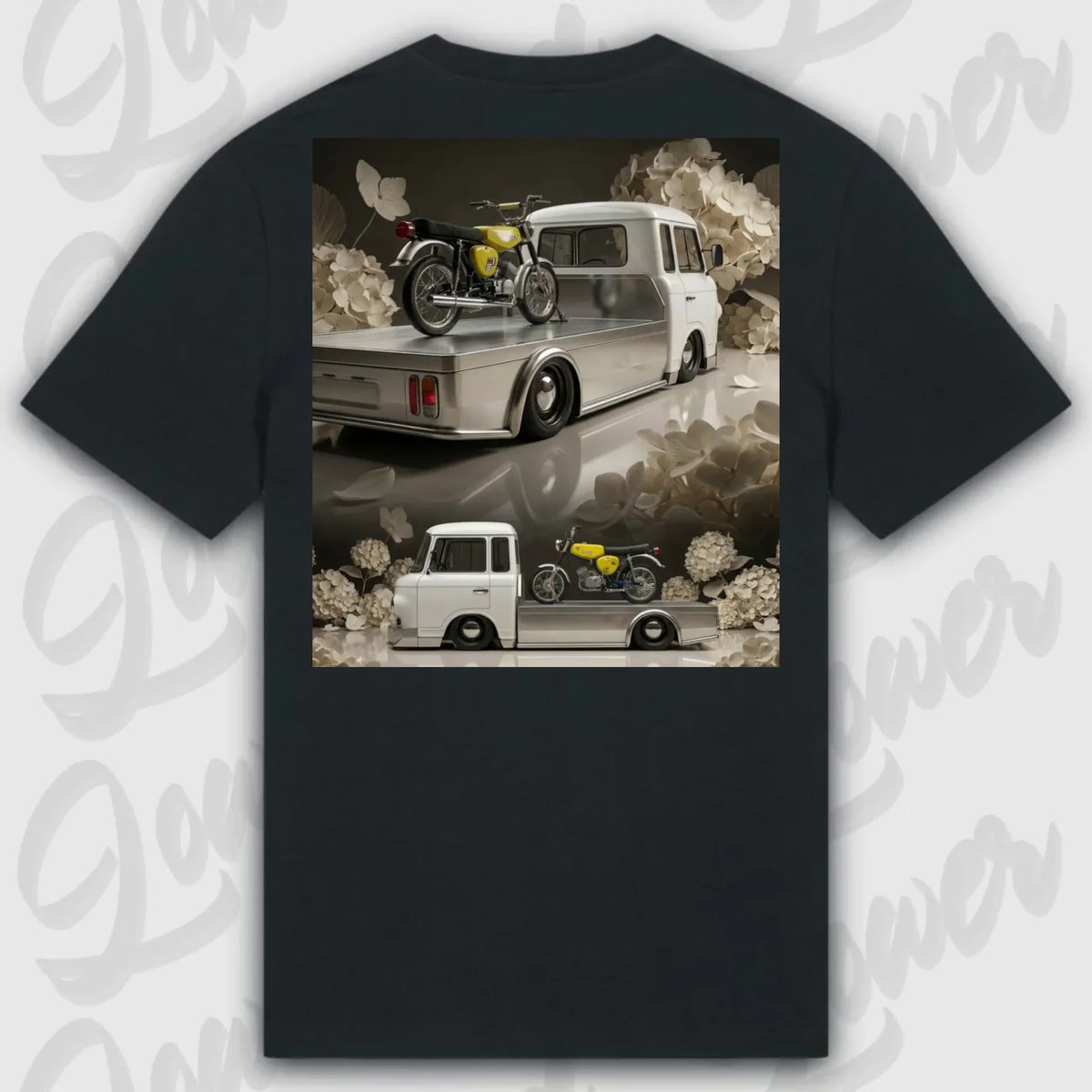 T-Shirt Tuning Cars, Personalisiert Schwarz Rückseite, VW, BMW, Audi, Mercedes, Autos
