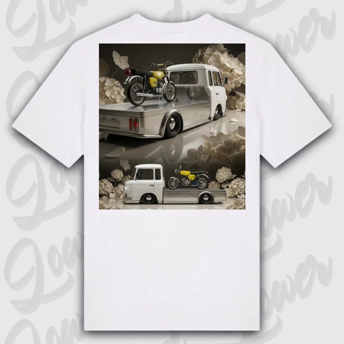 T-Shirt Tuning Cars, Personalisiert weiß Rückseite, VW, B