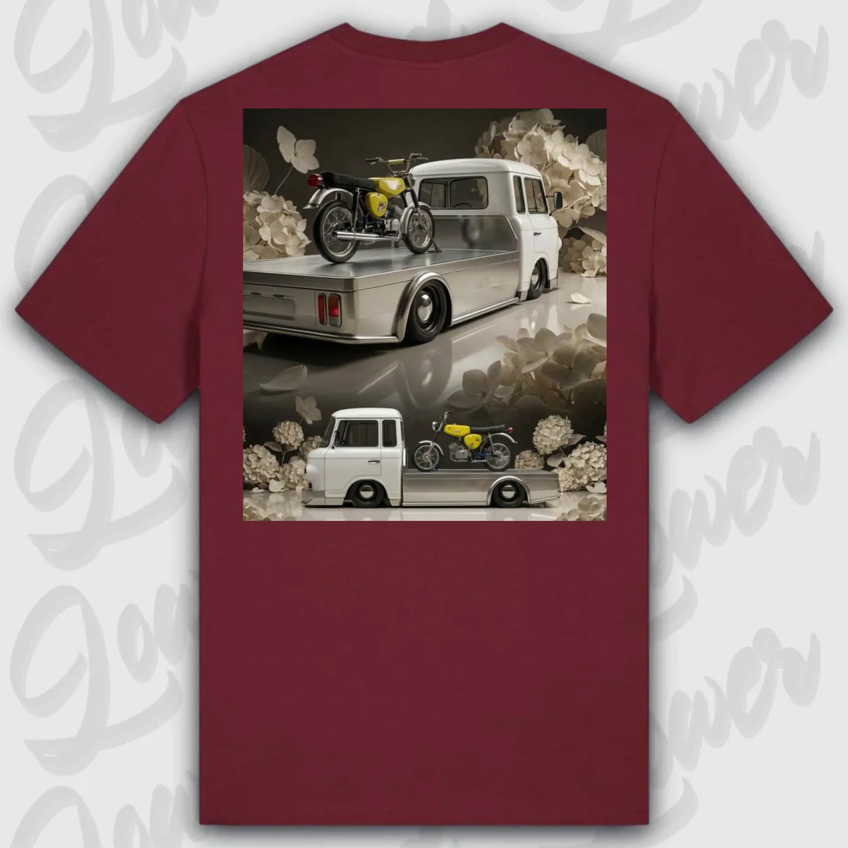 T-Shirt Tuning Cars, Personalisiert Rot Rückseite, VW, B