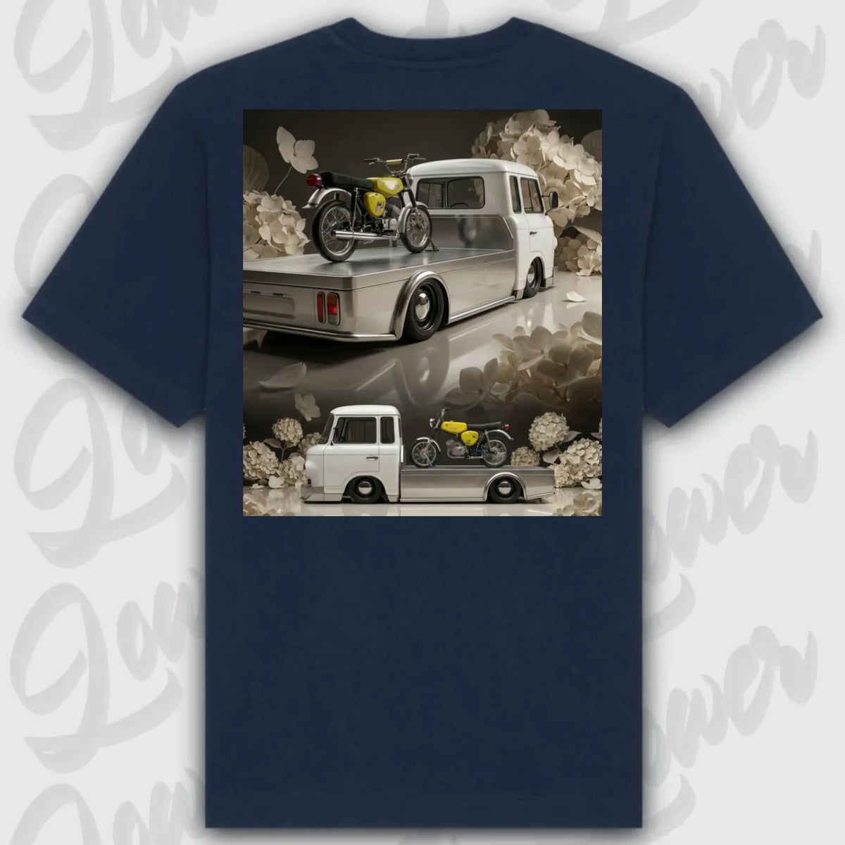 T-Shirt Tuning Cars, Personalisiert Blau Rückseite, VW, B