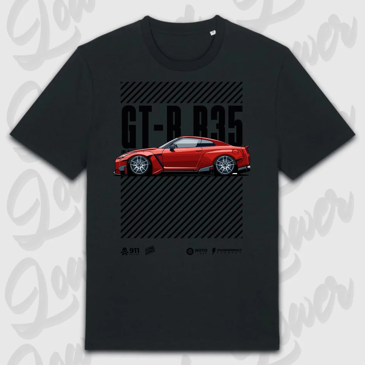 T-Shirt Tuning Cars, Personalisiert Schwarz, VW, BMW, Audi, Mercedes, Autos