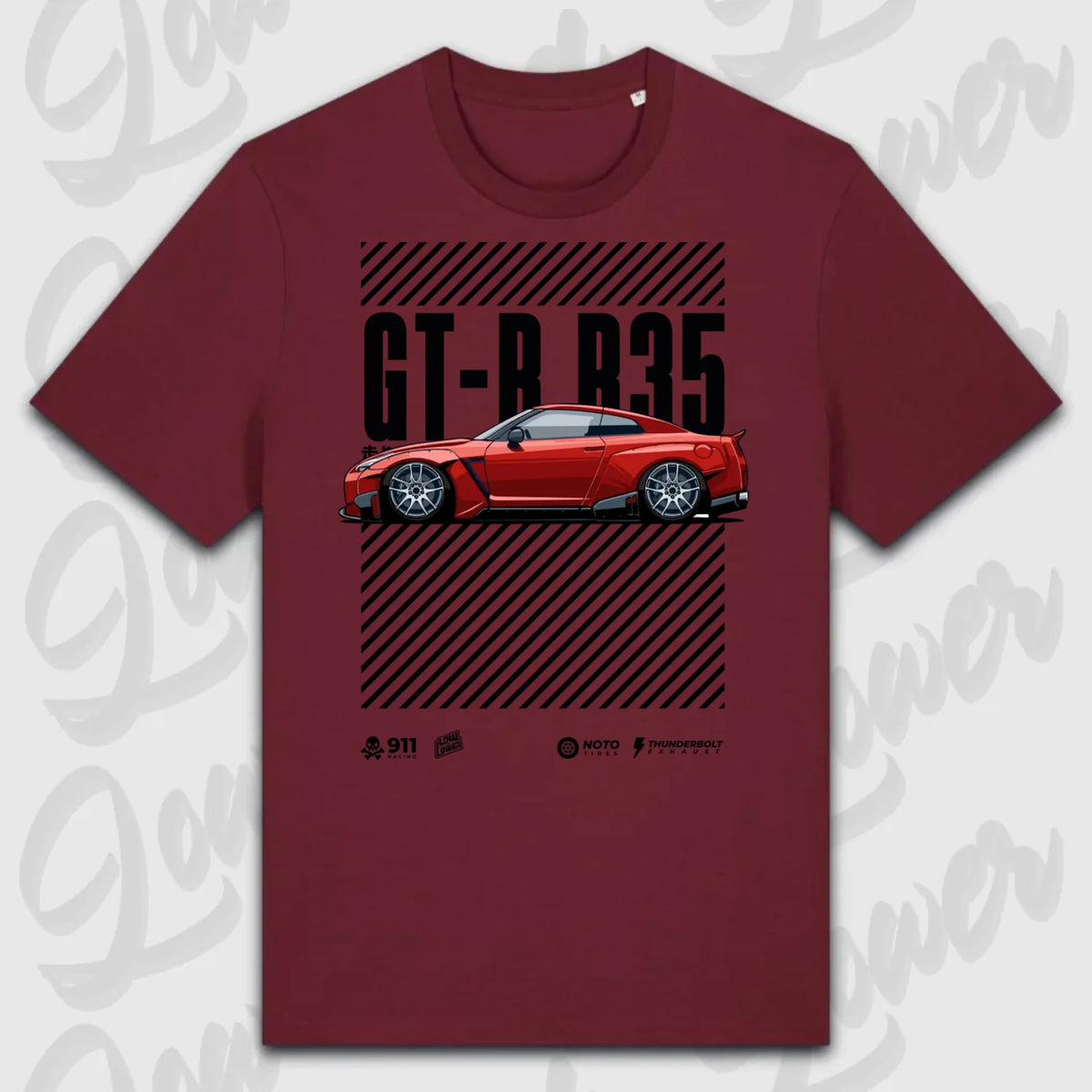 T-Shirt Tuning Cars, Personalisiert Rot, VW, BMW, Audi, Mercedes, Autos