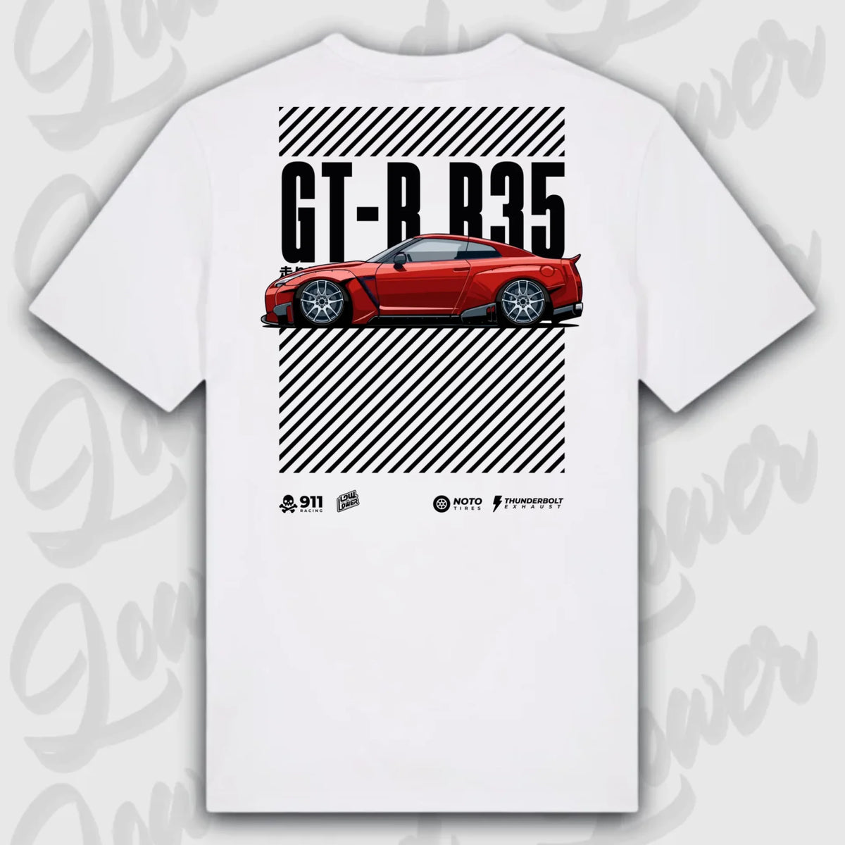 T-Shirt Tuning Cars, Personalisiert weiß Rückseite, VW, B