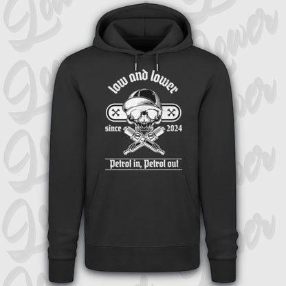 Premium Hoodie, Petrol in, Petrol out Black
