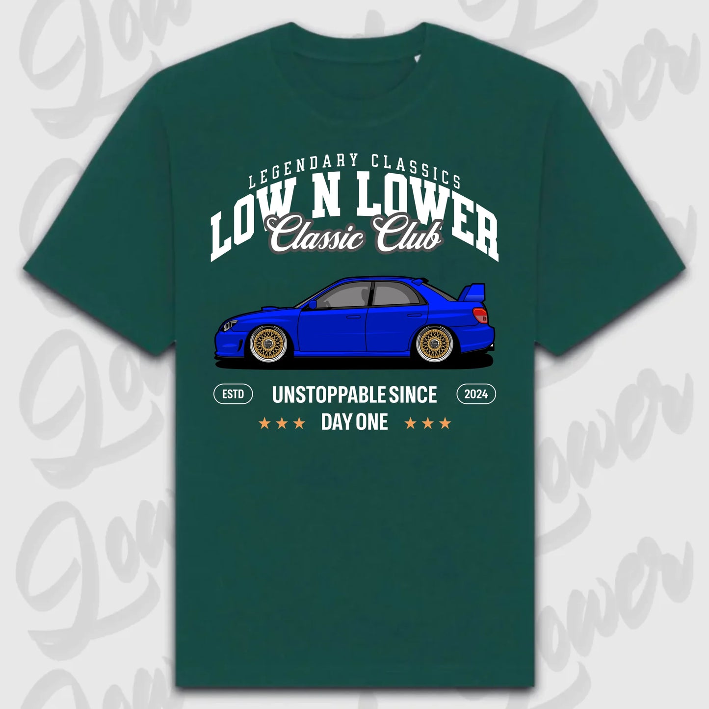 T-Shirt WRX 2. Gen - personalisiert Oversized T-Shirt ( Front Print ) Glazed-Green, Geschenkidee Autofans